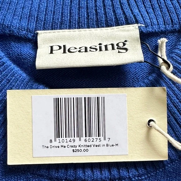 NWT Pleasing "Drive Me Crazy" knitted vest - Picture 4 of 7